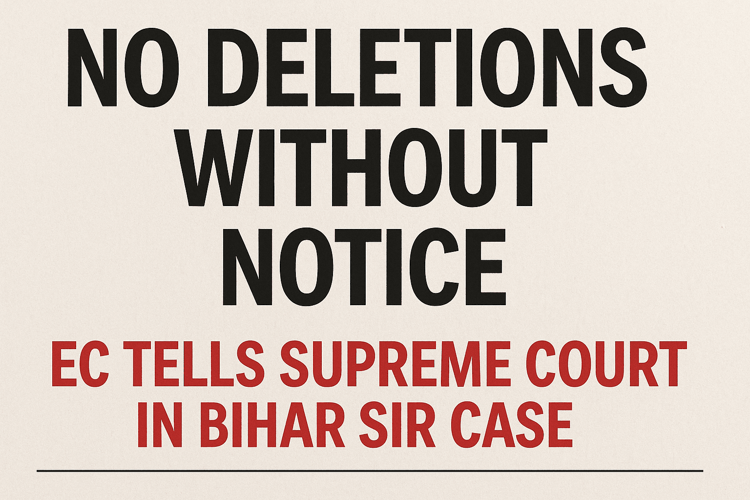 Won’t Remove Voters Without Notice