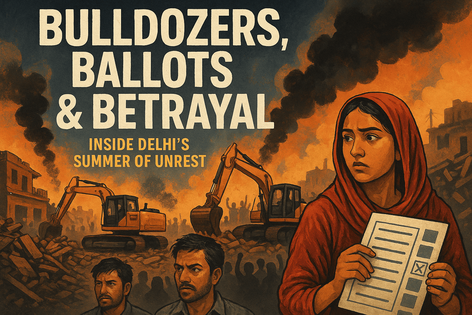 Bulldozers, Ballots & Betrayal: Inside Delhi’s Summer of Unrest