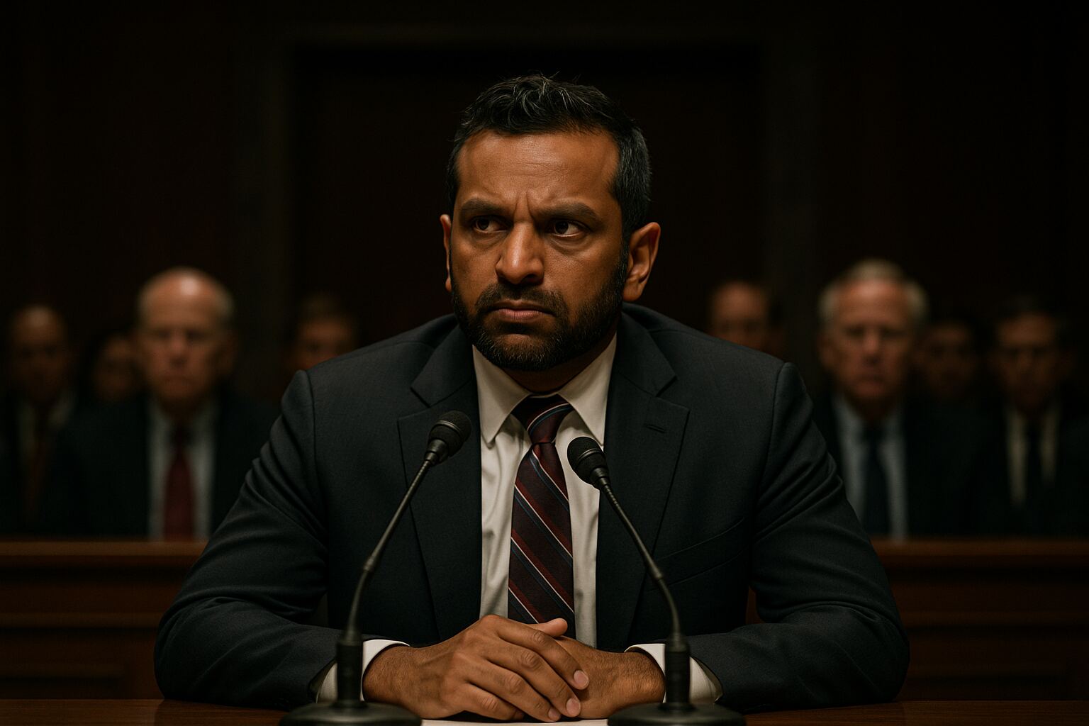 Kash Patel testifying at US Senate hearing on Epstein files and FBI firings