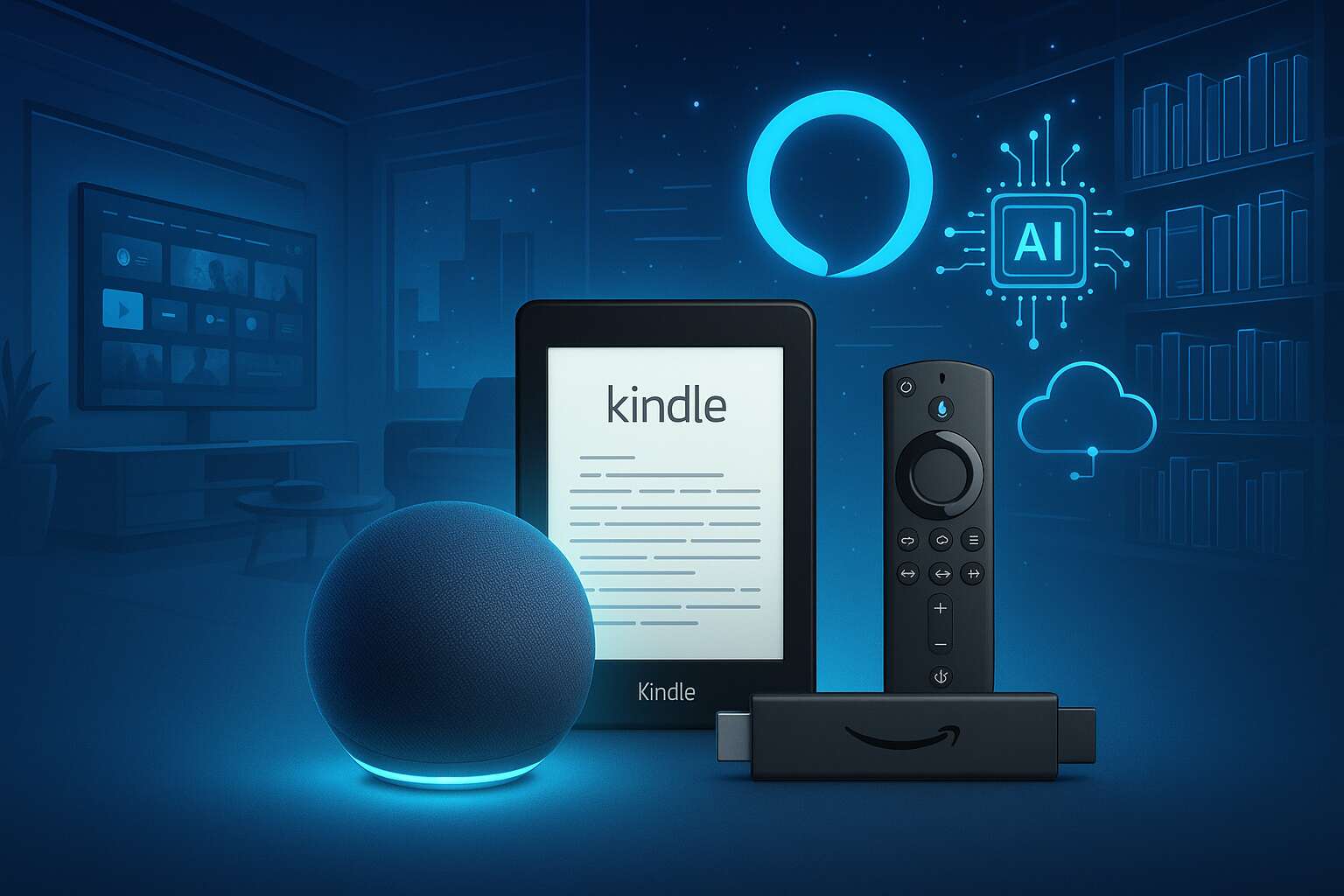Kindle e-reader with color e-ink display mock-up
