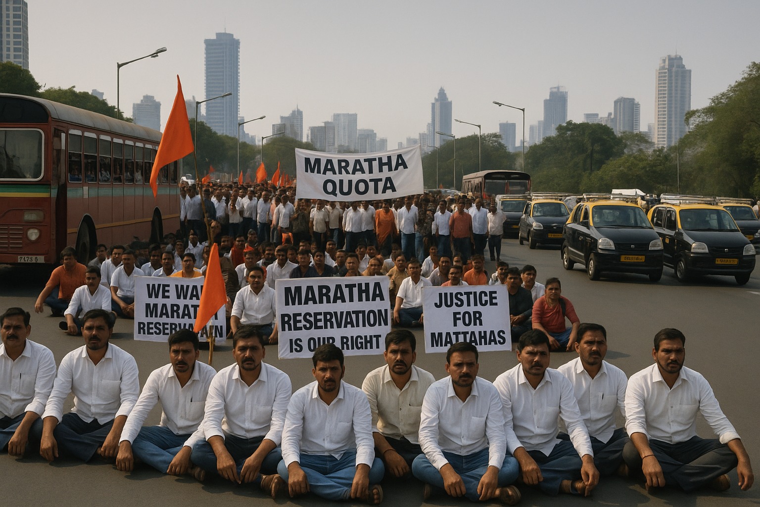 Maratha quota protesters block Mumbai streets as Bombay High Court rebukes disruption of city life