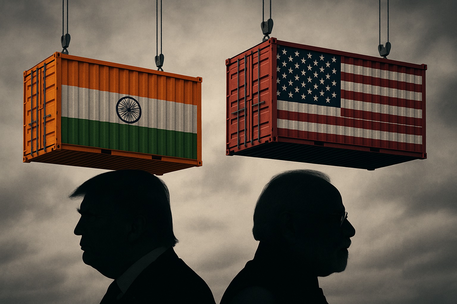 Cargo containers at Indian port symbolizing international trade