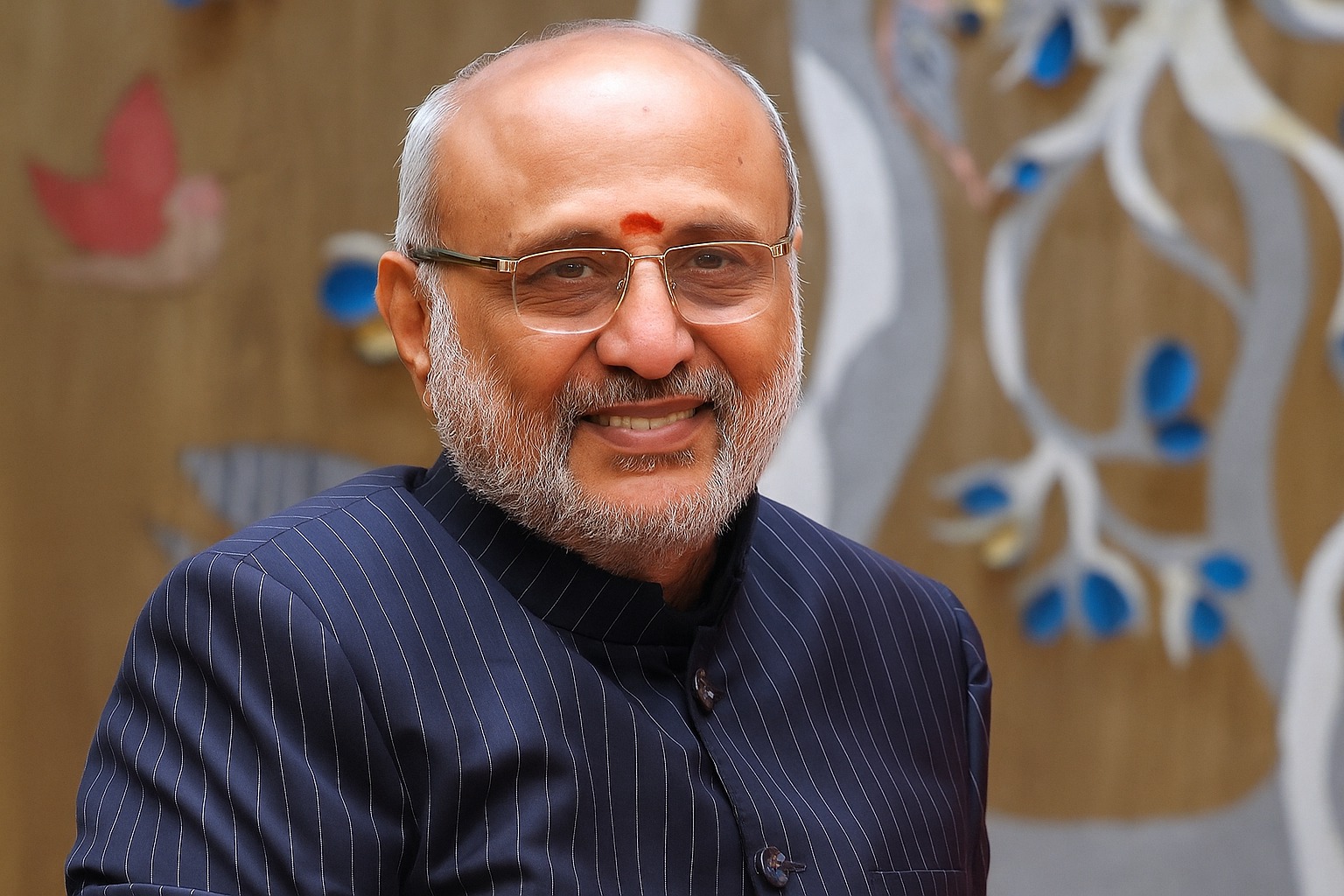 Pachai Tamizhan Radhakrishnan after winning Vice Presidential election in India