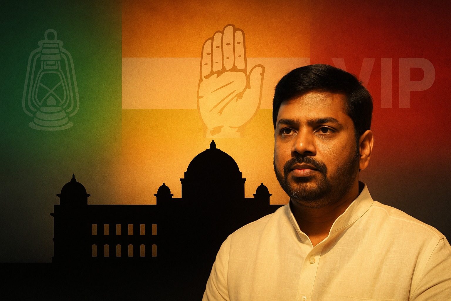 Mukesh Sahani addressing media on Congress seat allocation debate