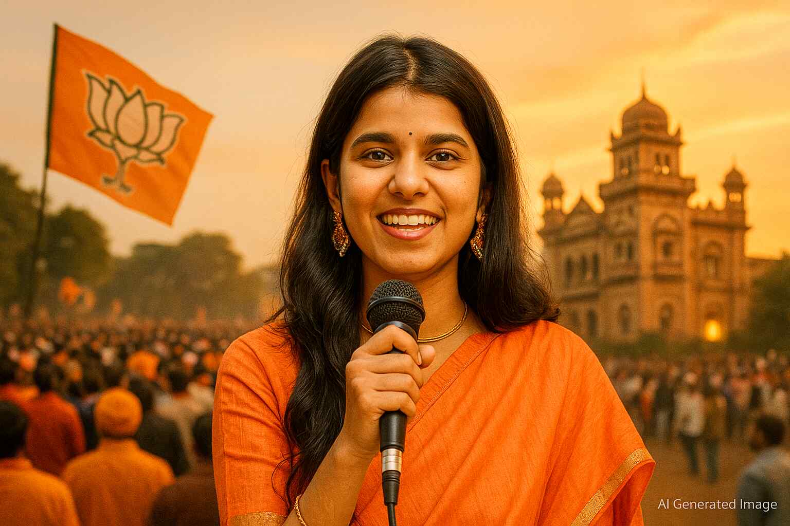 Folk singer Maithili Thakur announced as BJP candidate from Alinagar in Bihar elections 2025.
