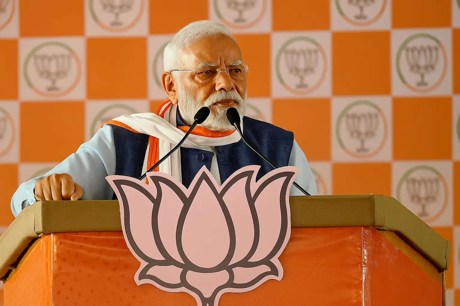 PM Modi addressing rally in Bihar on jungle raj critique