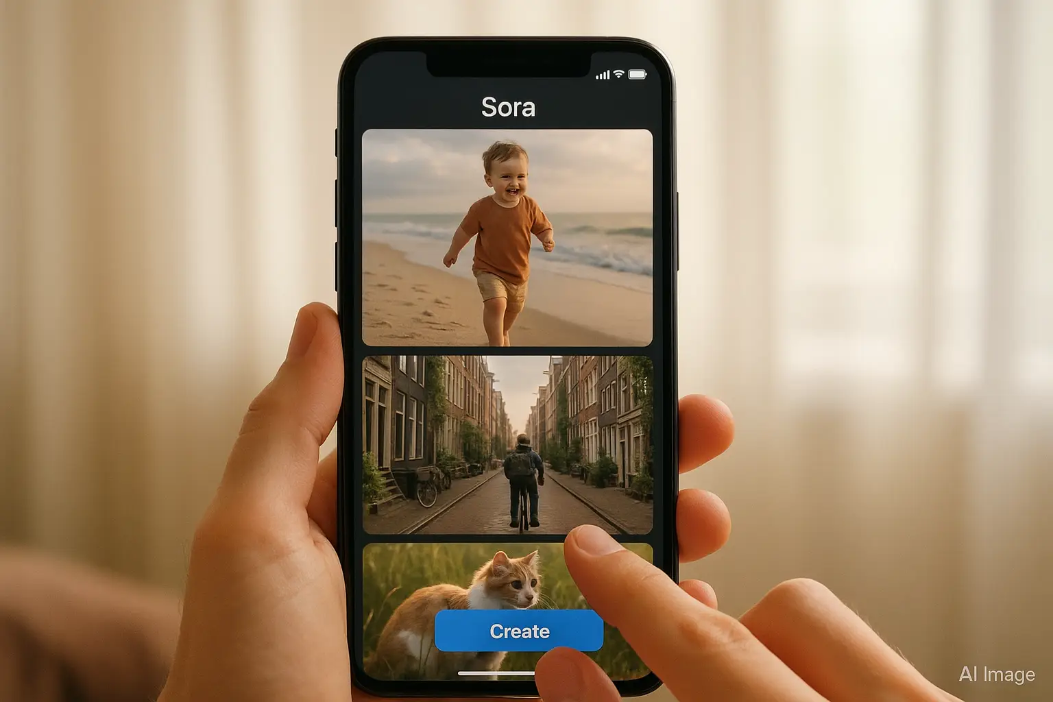 OpenAI Sora video app Android launch screen