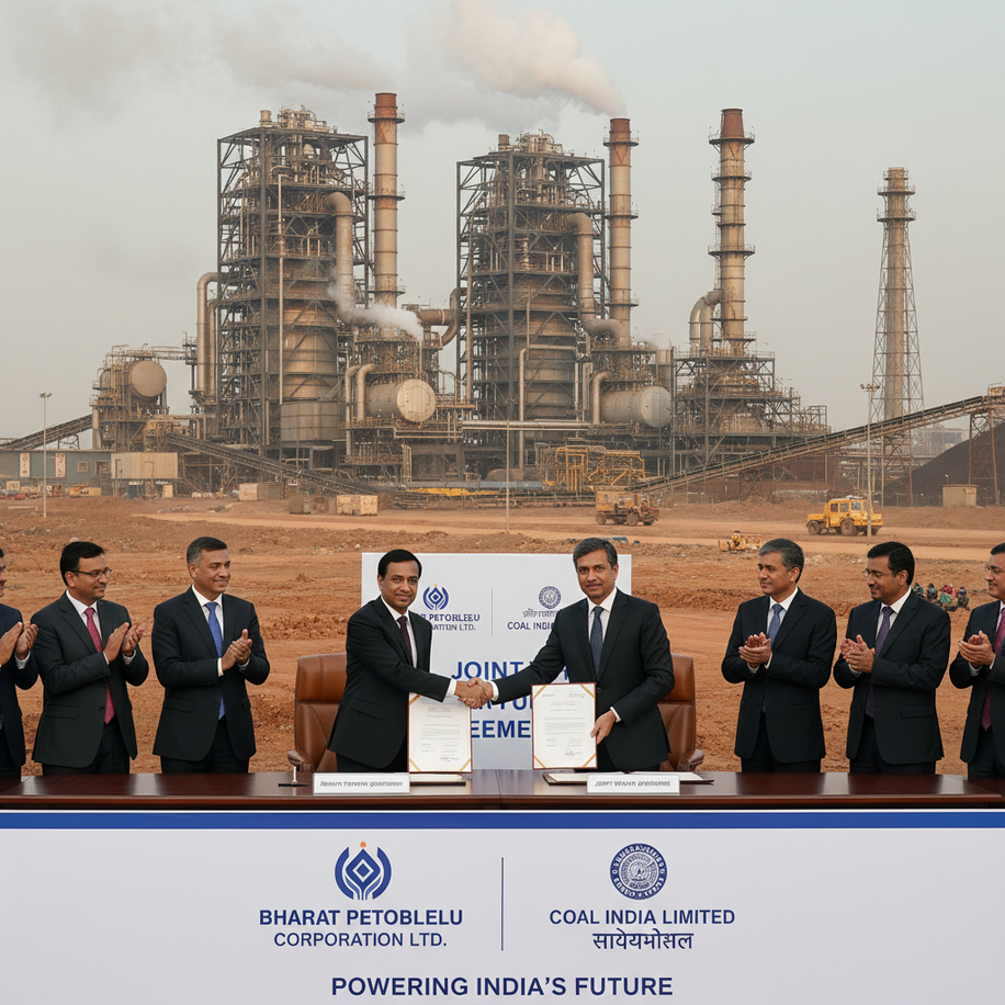 Featured image for BPCL and Coal India Forge Strategic Joint Venture for Major Coal-Gasification Project