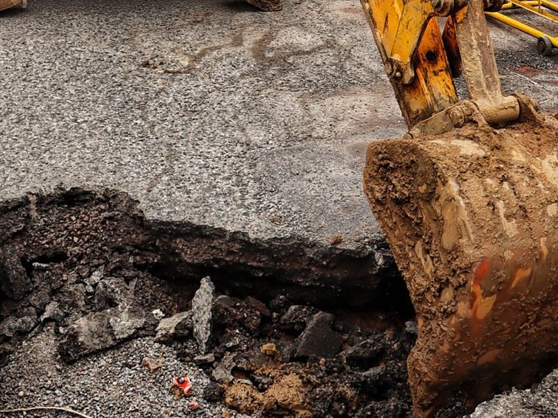 Noida: Road caves in near under-construction project in Sector-73, probe ordered