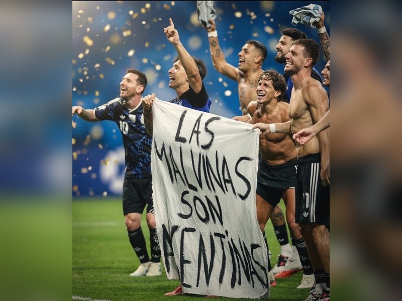 Argentina risks FIFA sanction for celebrating SF win with Falklands banner